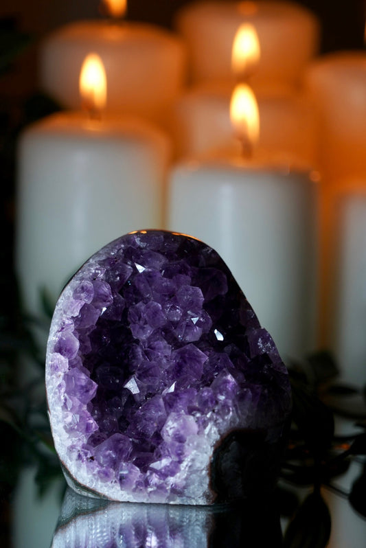 Amethyst Cluster - Cut Base and Polished