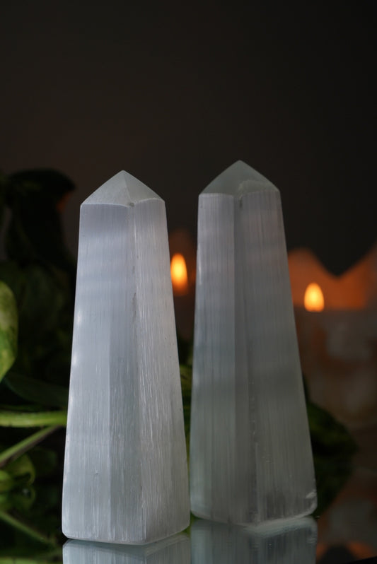 Satin Spar Tower 15cm