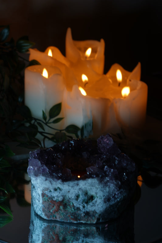 Amethyst Candle Holder