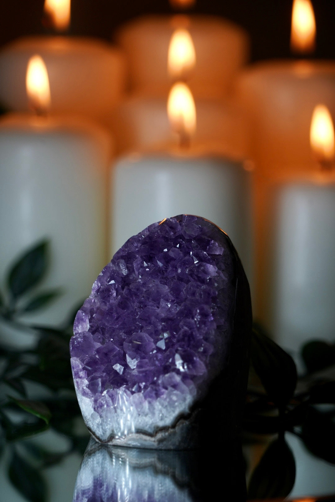Amethyst Cluster - Cut Base and Polished
