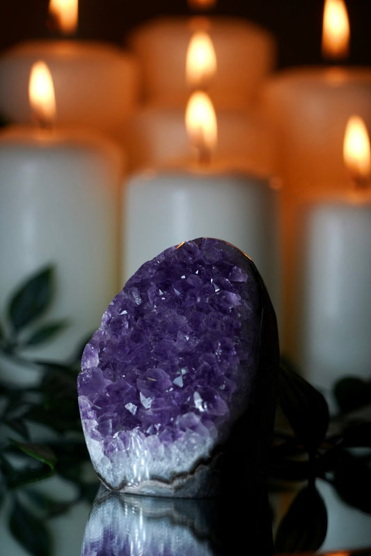 Amethyst Cluster - Cut Base and Polished