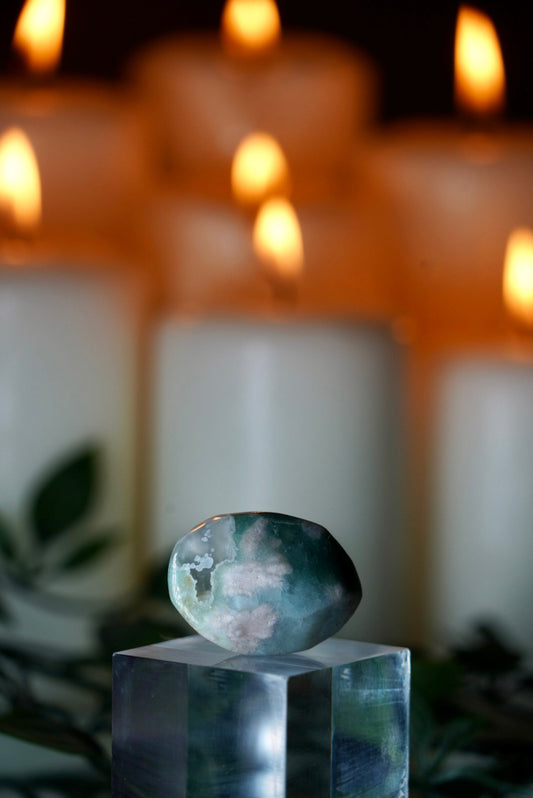 Flower Blossom Agate Polished