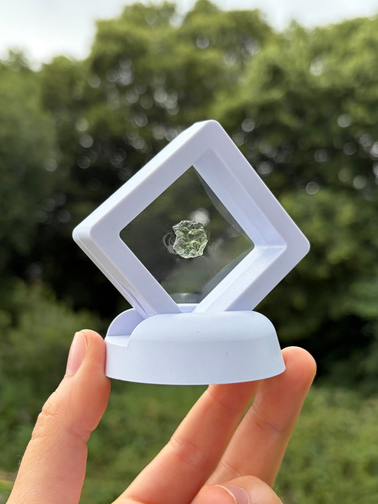 Moldavite In Floating Box