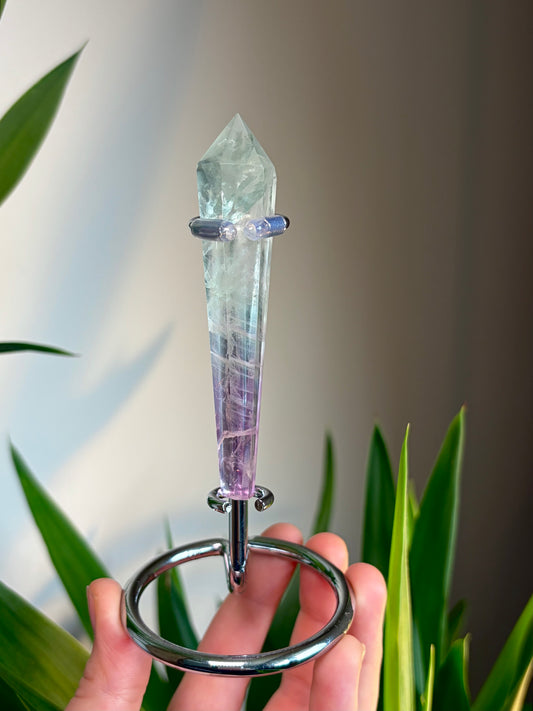 Fluorite Point on custom stand