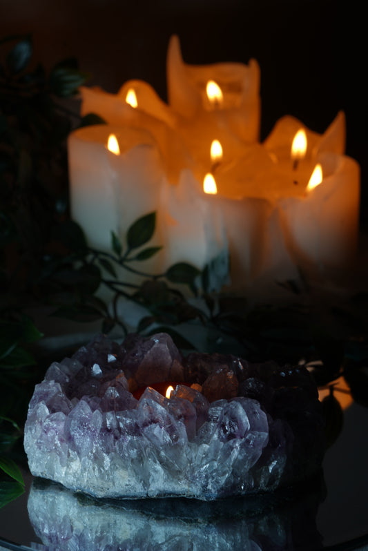 Amethyst Candle Holder
