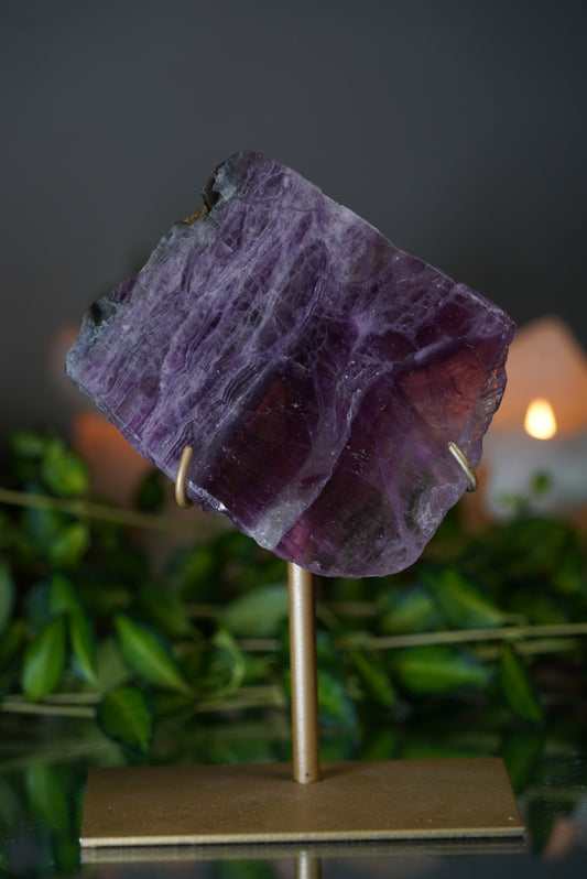 Fluorite Slab with Stand