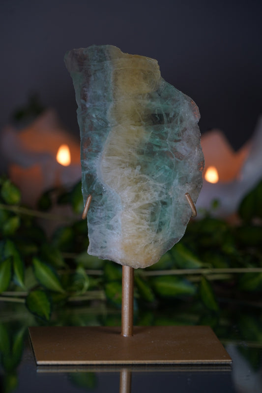 Fluorite Slab with Stand