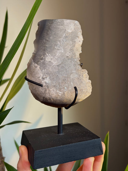Agate Geode on Custom Stand