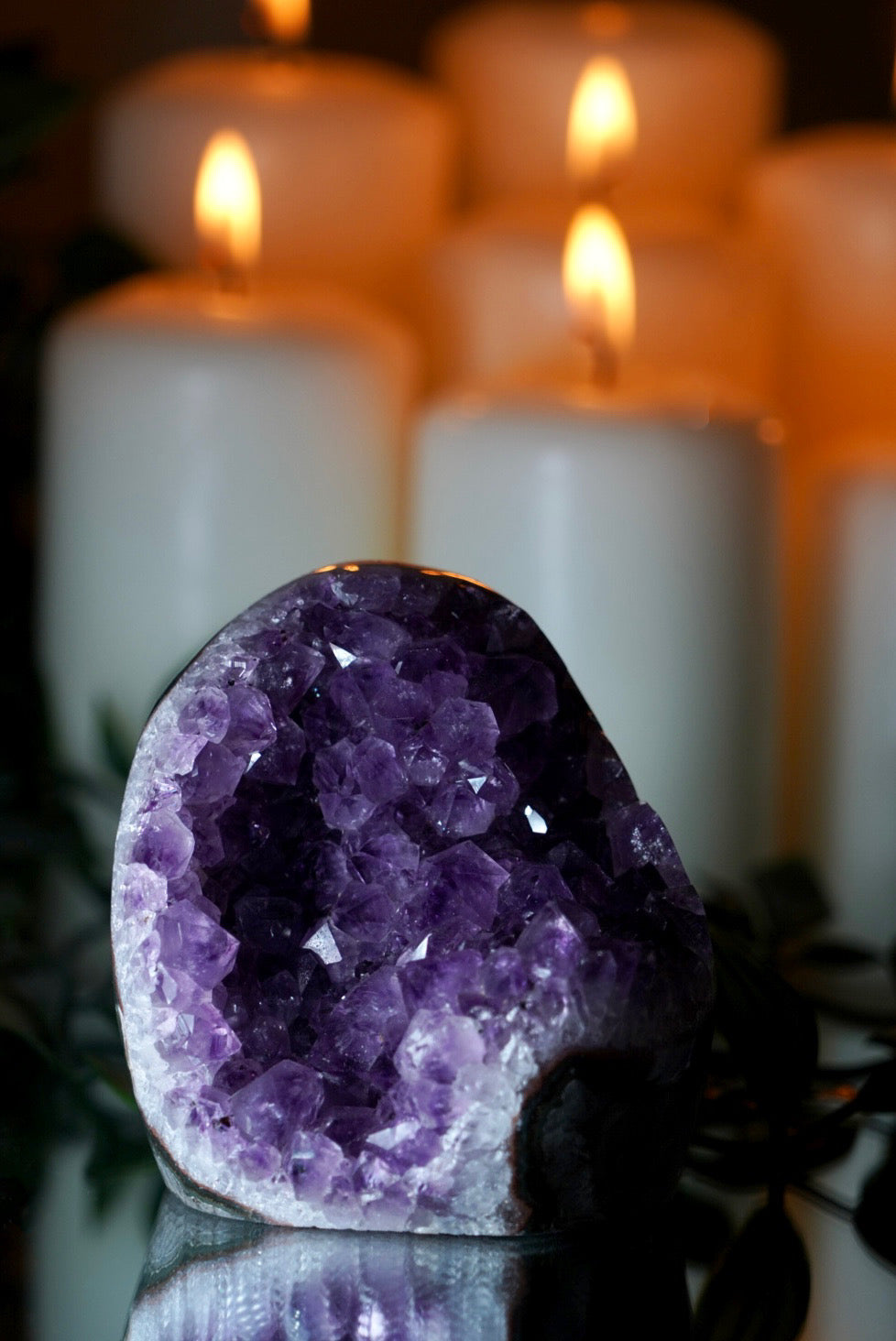 Amethyst Cluster - Cut Base and Polished