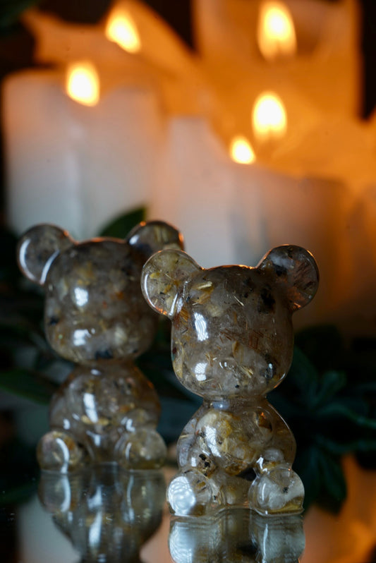Rutile Quartz Bears (Resin Coated)
