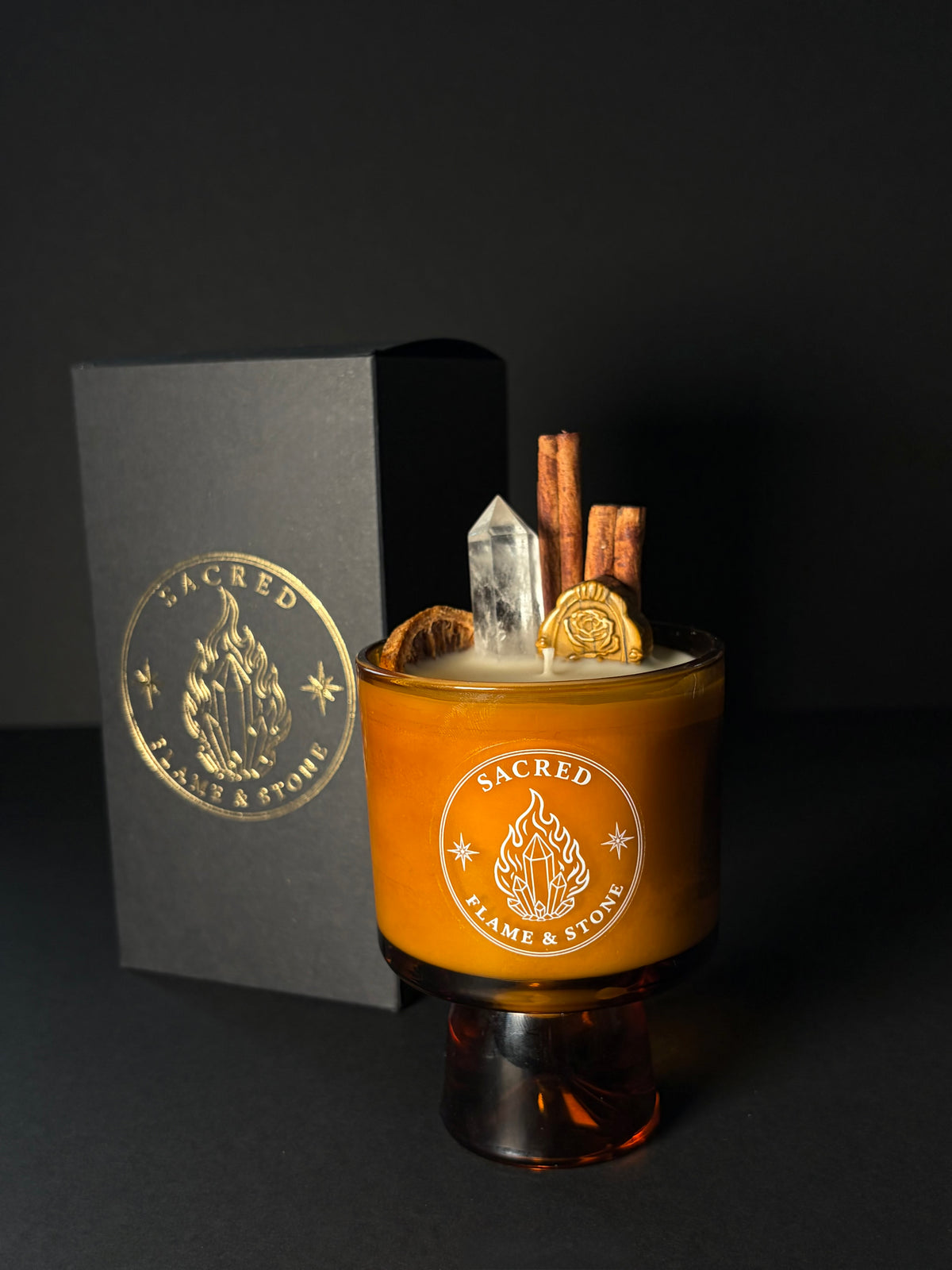 Cinnamon Crystal Soy Wax Candle