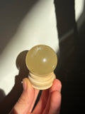 32mm Honey Calcite Sphere with stand