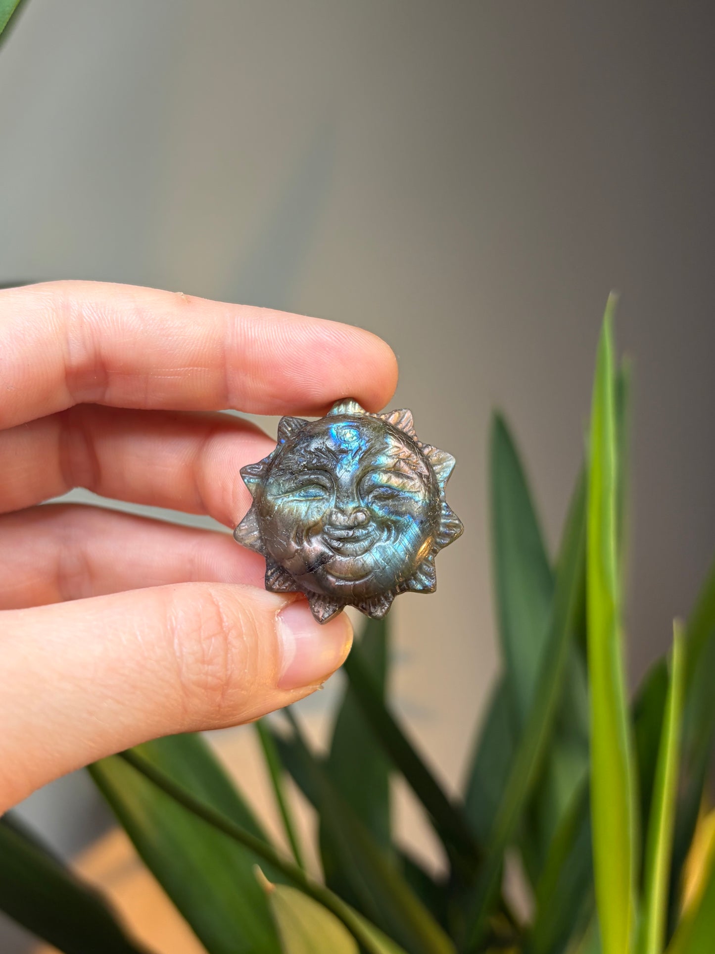 Labradorite Sun Carving