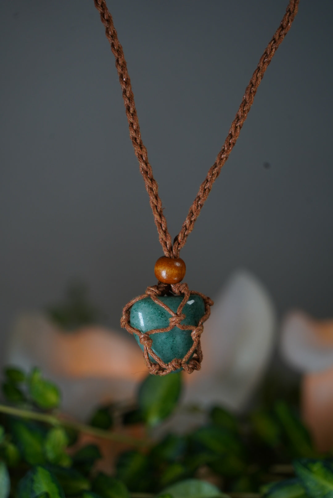 Hand Made Adjustable Green Aventurine Necklace