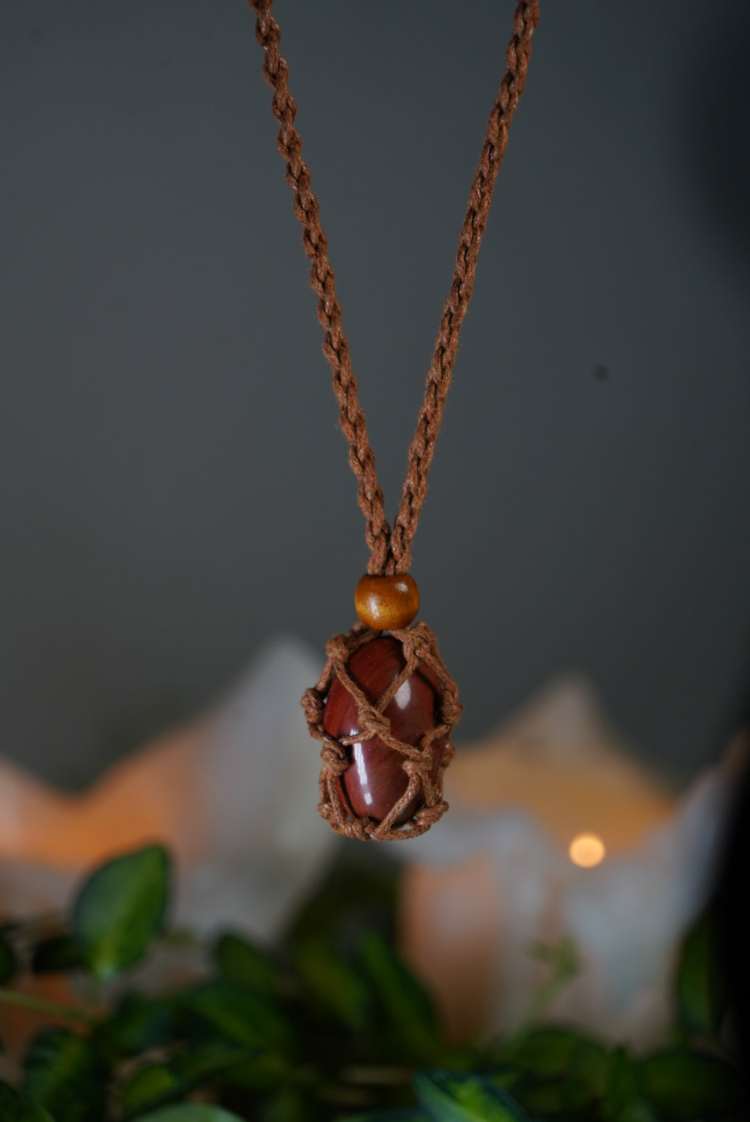 Hand Made Adjustable Red Jasper Necklace