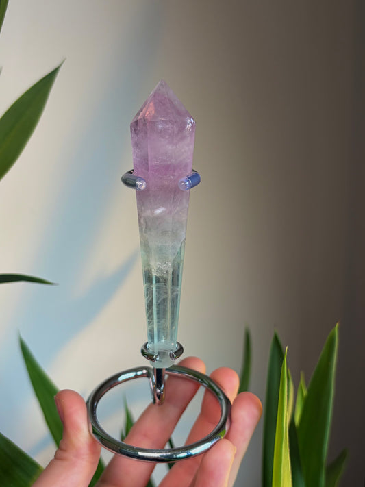 Fluorite Point on custom stand