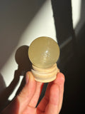 32mm Honey Calcite Sphere with stand