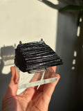 Black Tourmaline Raw with stand