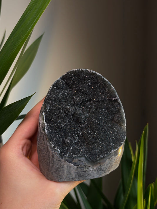 Black Amethyst Cut Base Cluster
