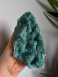 885g Green Cubic Fluorite Specimen (comes with display stand)