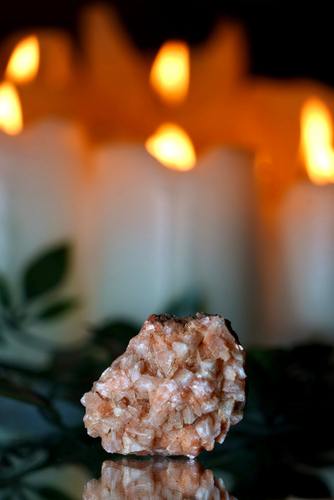 Peach Stilbite Cluster