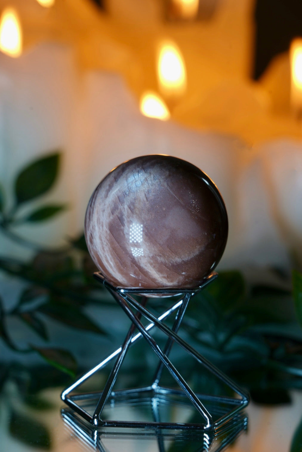 Peach Moonstone Sphere 40mm