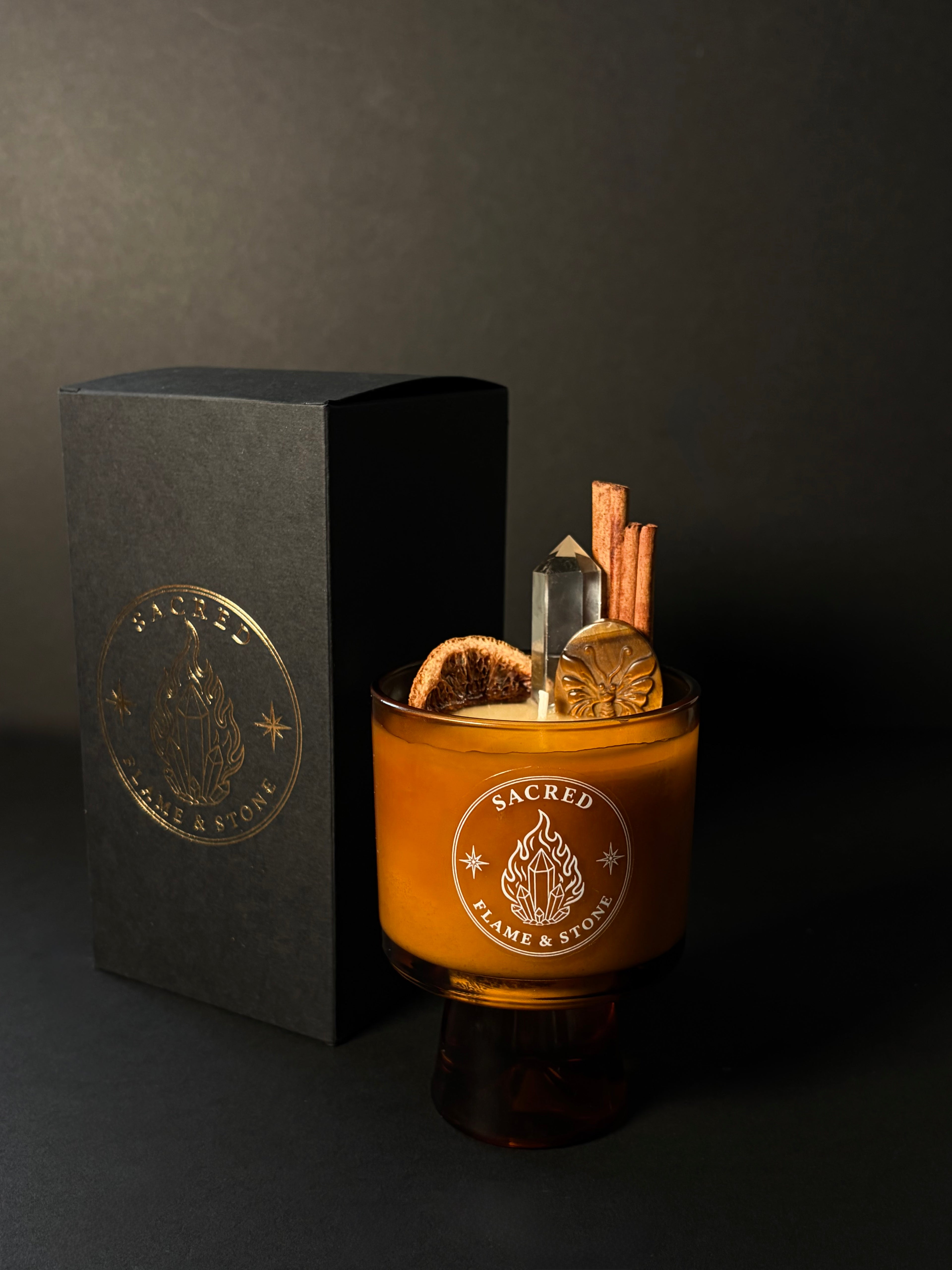 Cinnamon Crystal Soy Wax Candle