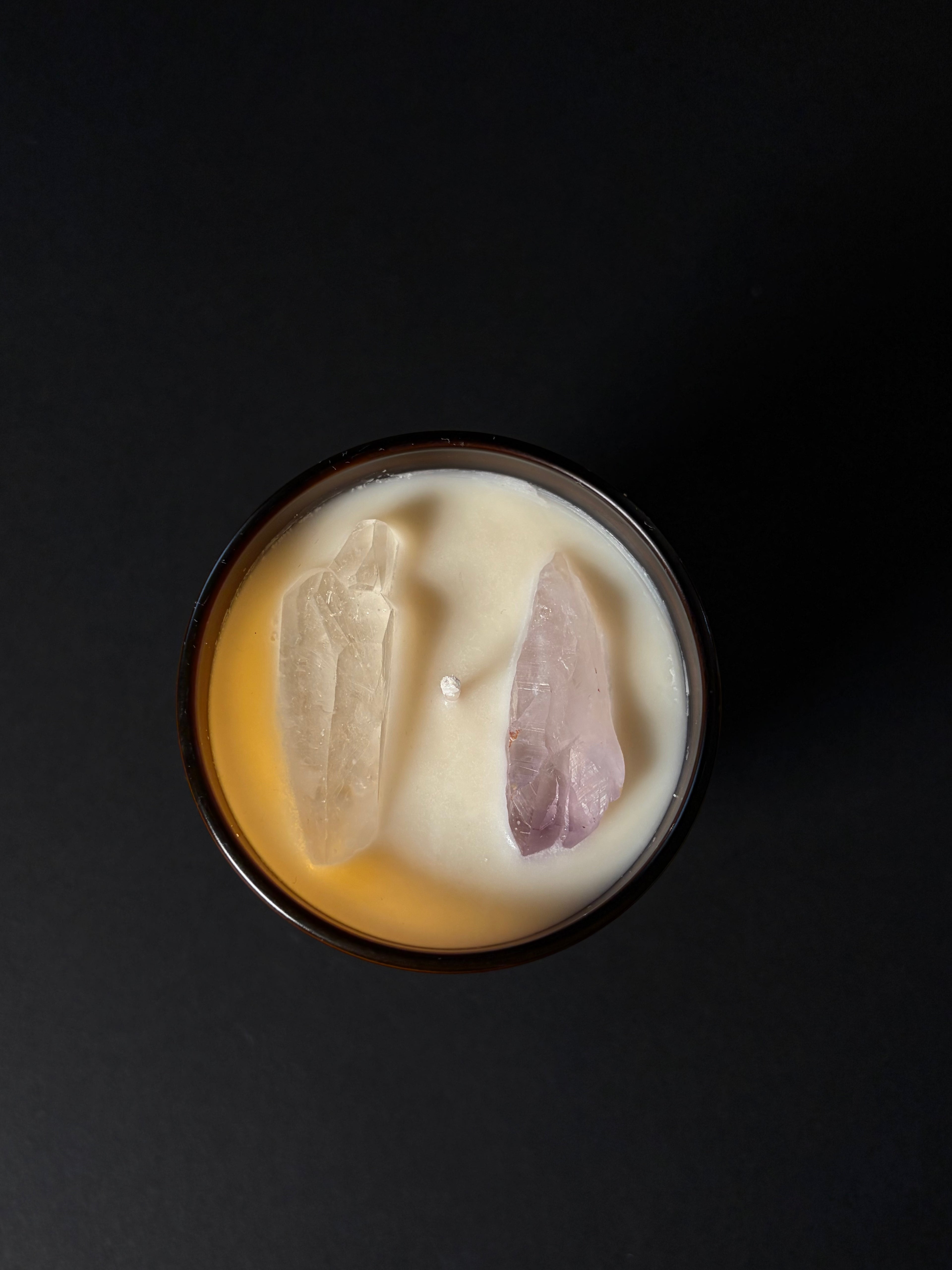 Sandalwood and Vanilla Crystal Soy Wax Candle
